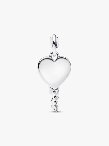 Colgante Etiqueta Grabable Llave Corazón