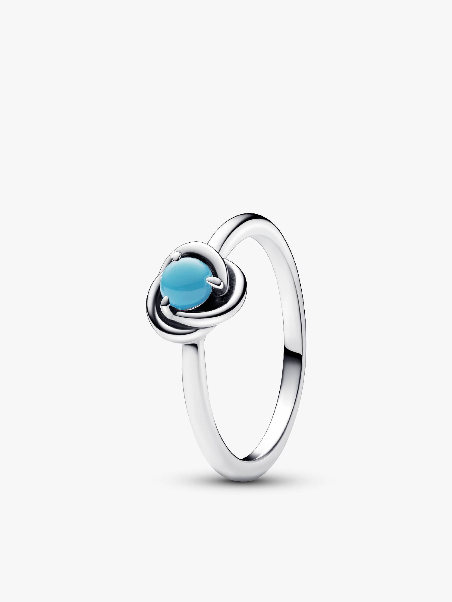 Anillo Círculo Eternity Azul Turquesa