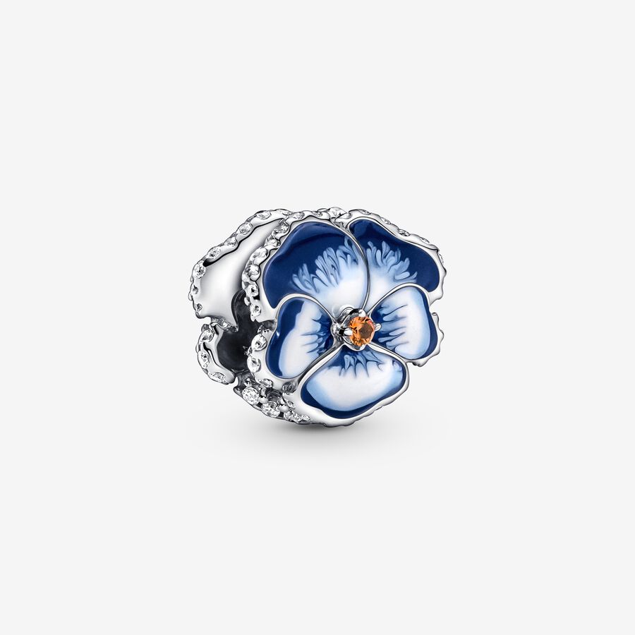 Charm Flor Pensamiento Azul | Pandora ES