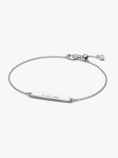 Pulsera de cadena Barra Grabable