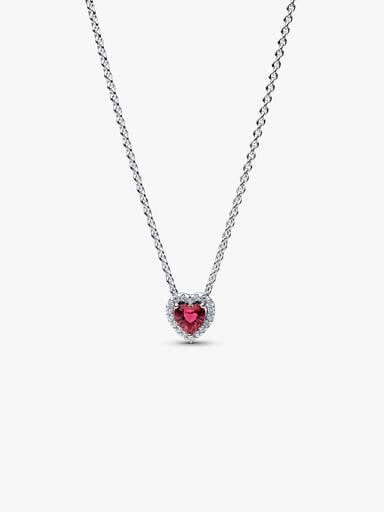 Collar Corazón Elevado Rojo