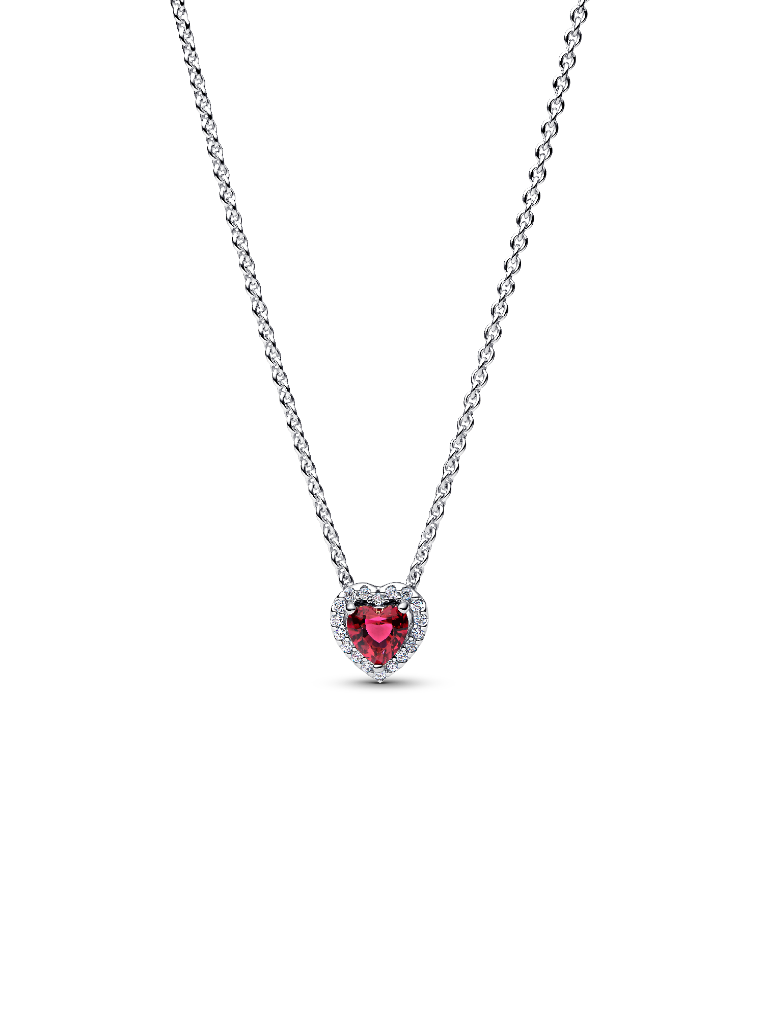 Collar Corazón Elevado Rojo