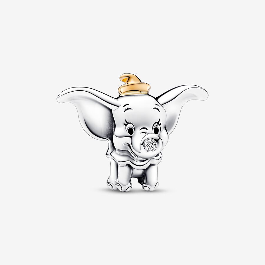 Charm Dumbo 100 Aniversario de Disney con Diamante sintético 0.009 ct TW GHI SI1 image number 0