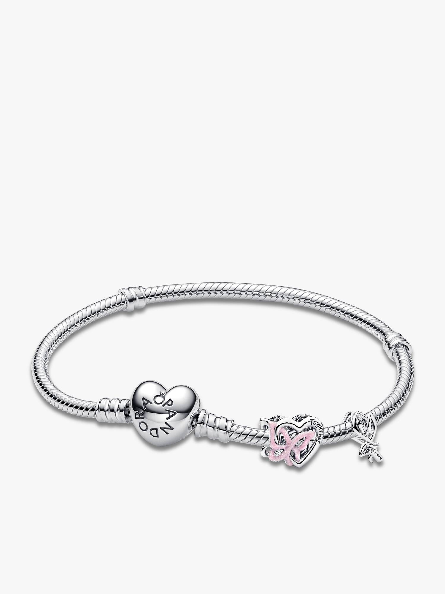 Conjunto de Regalo Pulsera Corazón Moments y Charms Tulipán y Corazón Entrelazado