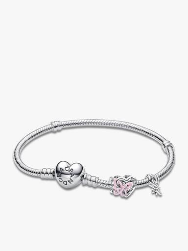 Conjunto de Regalo Pulsera Corazón Moments y Charms Tulipán y Corazón Entrelazado