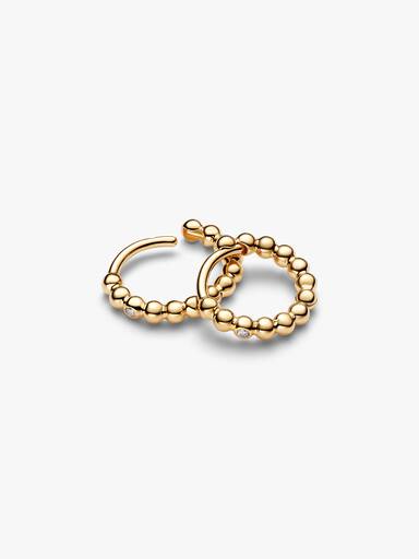Pendientes de Aro Abrazo Cuentas