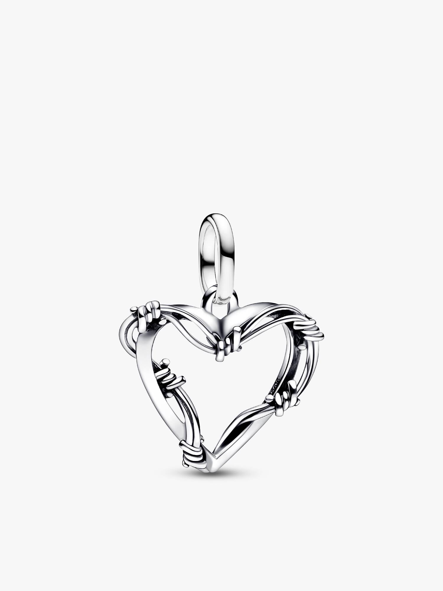 Charm de Medallón Corazón de Alambre
