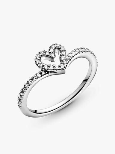 Anillo Corazón Espumoso Brillante