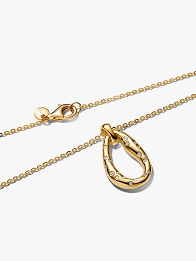 Collar Forma Orgánica Gemas Engastadas