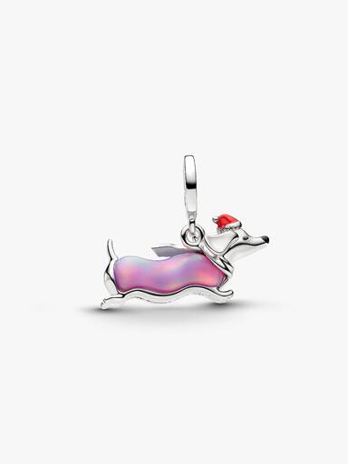 Charm Colgante Teckel Navideño