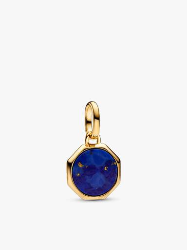 Conjunto de Regalo Charm Mini Medallón Grabable Pandora ME Azul y Cadena Infinito