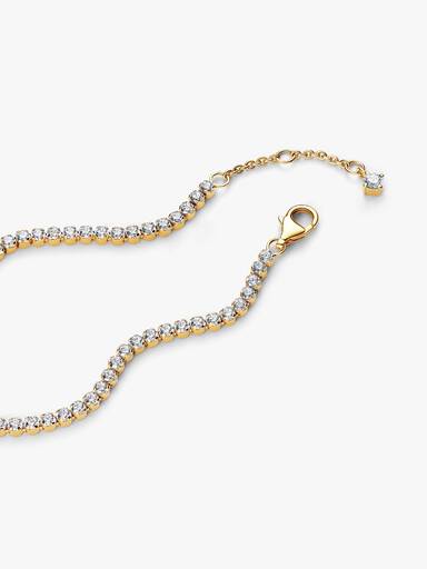Pulsera de Tenis Brillante con engaste a nivel