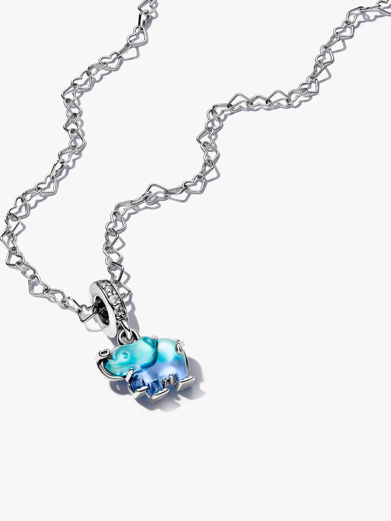 Conjunto de Regalo Colgante de Cristal de Murano Azul Elefante