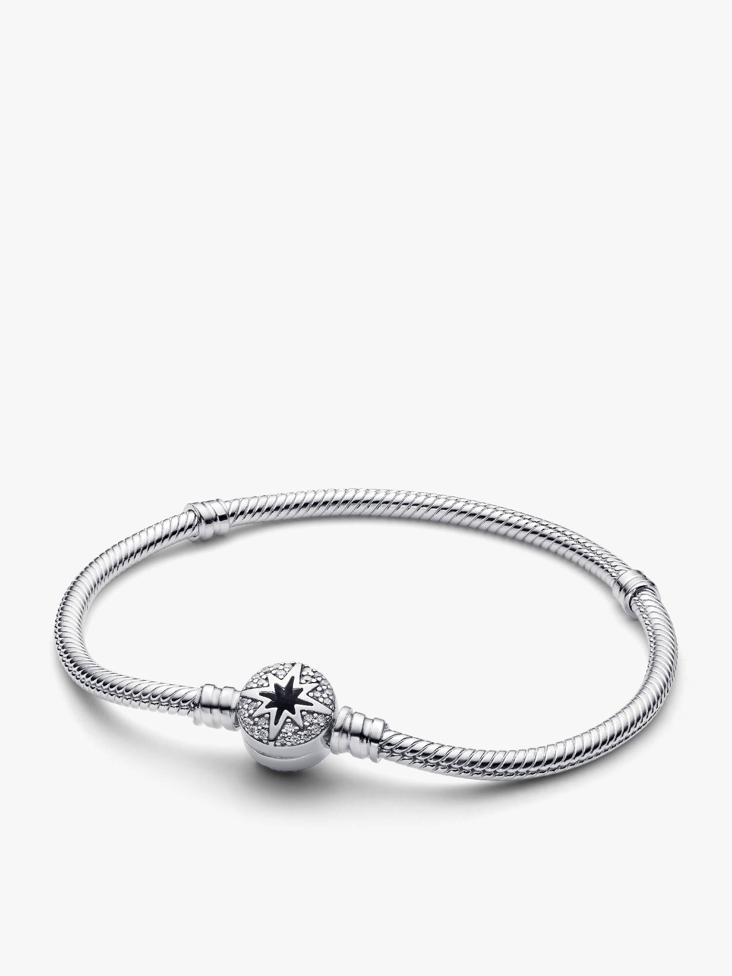 Pulsera Pandora Moments Cadena de Serpiente con Cierre de Estrella Polar