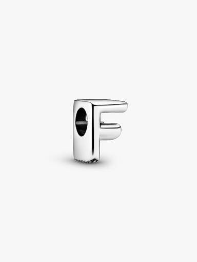 Charm en plata de ley Letra F