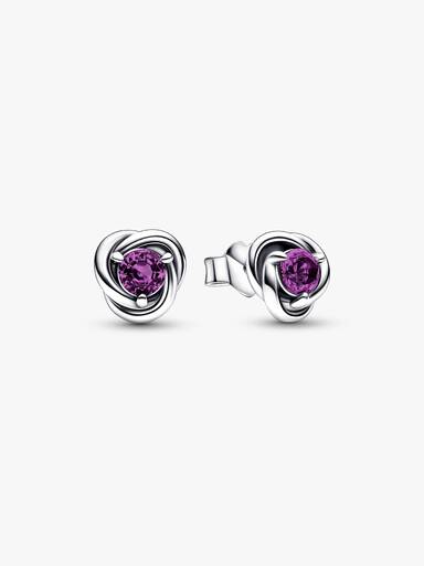 Pendientes de botón Círculo Eternity Febrero