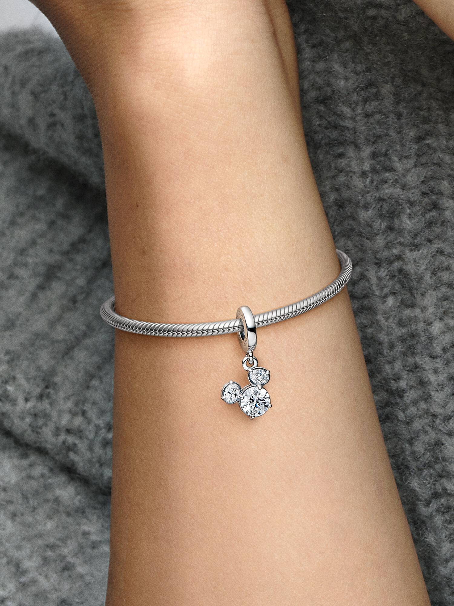 Charm Colgante Silueta Cabeza Brillante de Mickey Mouse