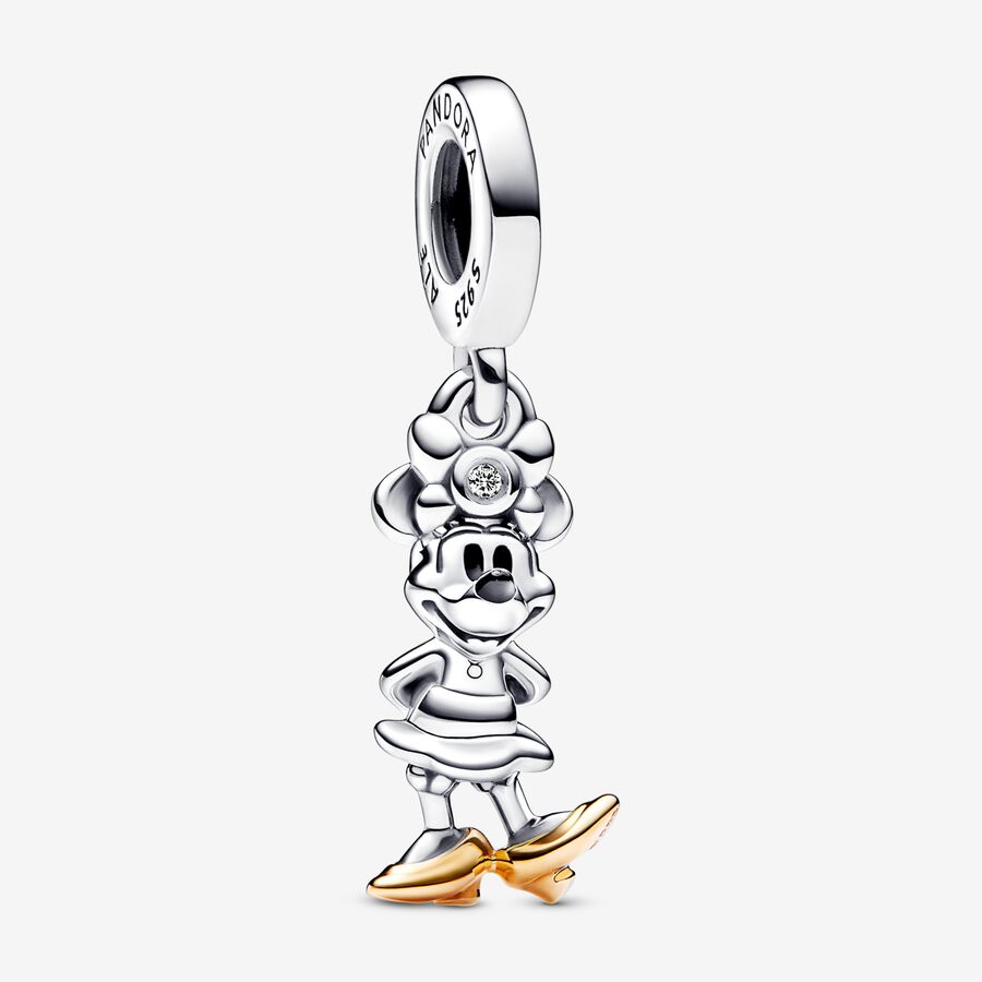 Charm Colgante Minnie Mouse 100 Aniversario Disney con Diamante sintético 0.009 ct TW GHI SI1 | Pandora ES