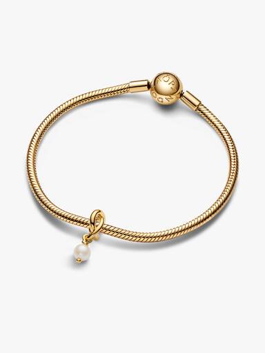 Charm Colgante Círculo Eternity Perla Cultivada De Agua Dulce