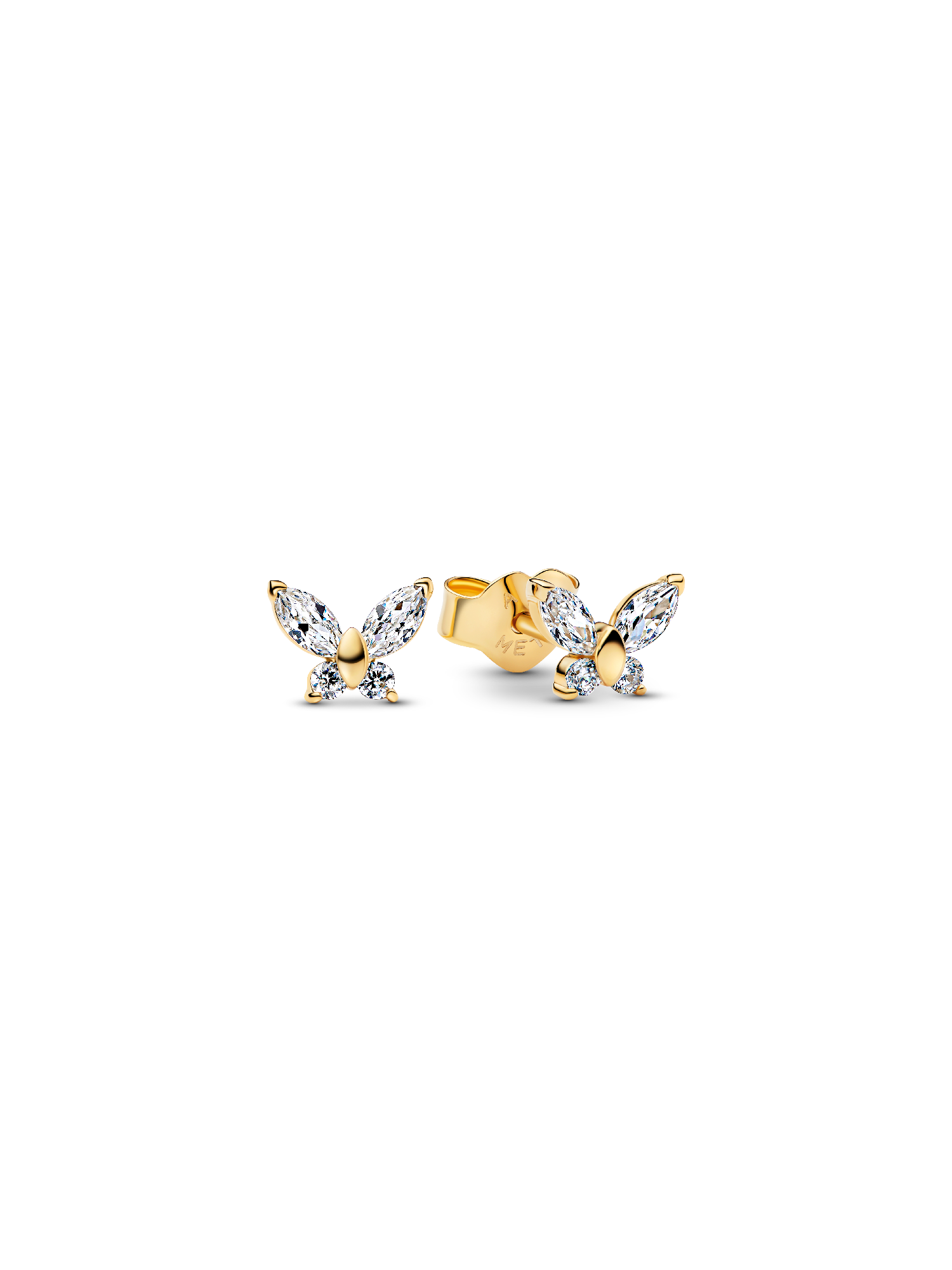 Pendientes de Botón Mariposa