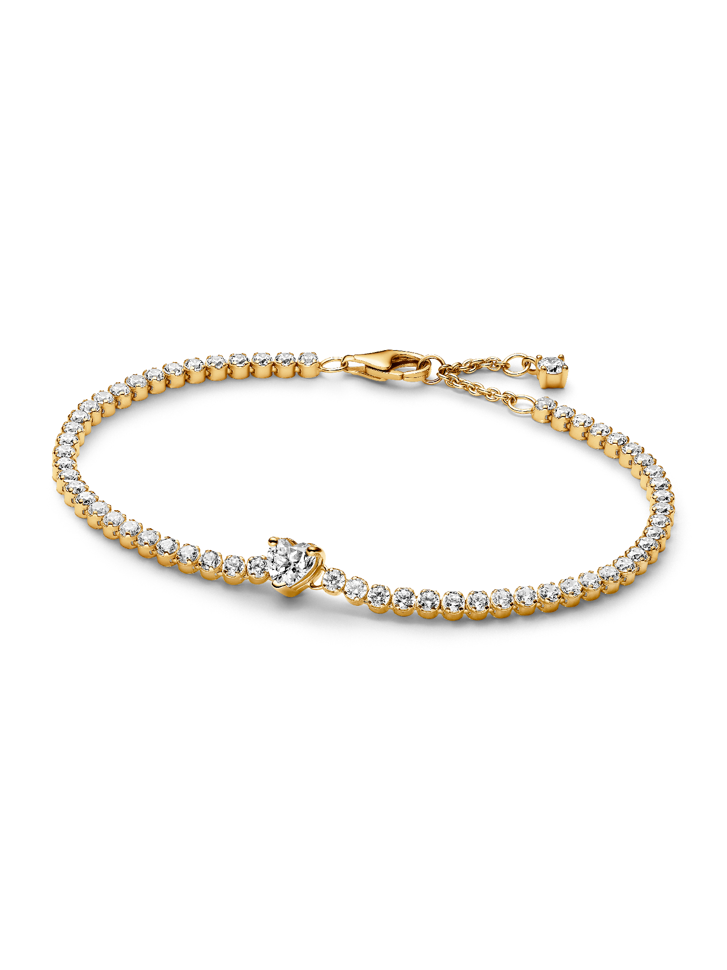 Pulsera de Tenis Corazón Brillante