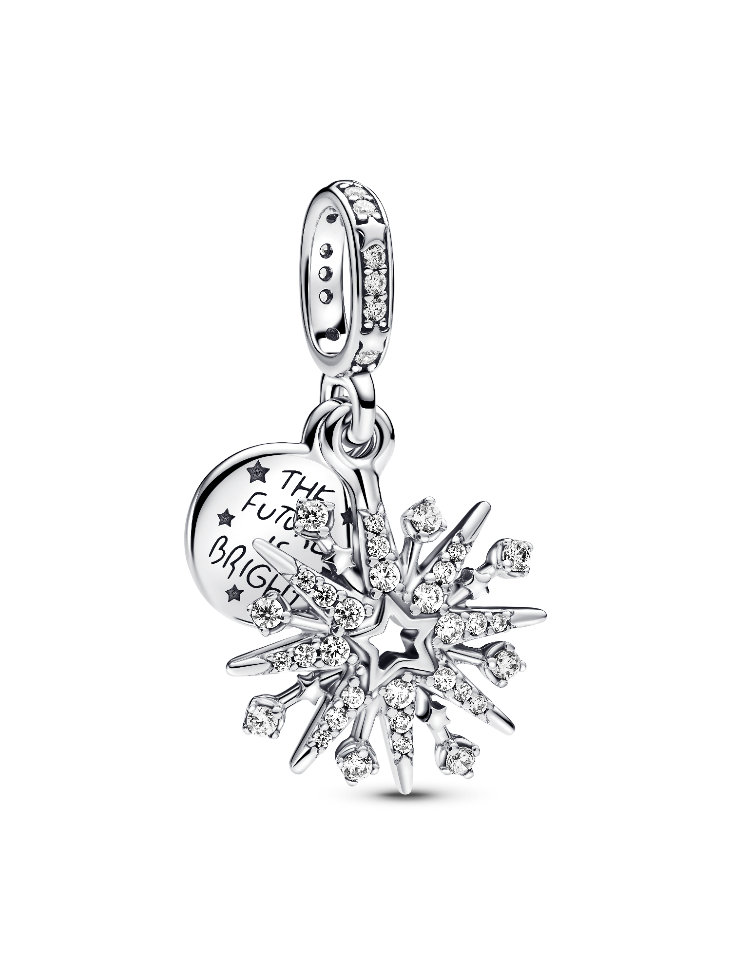 Charm Doble Colgante Fuegos Artificiales Brillantes