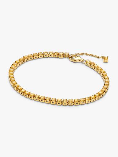 Pulsera Tenis Amarillo Brillante