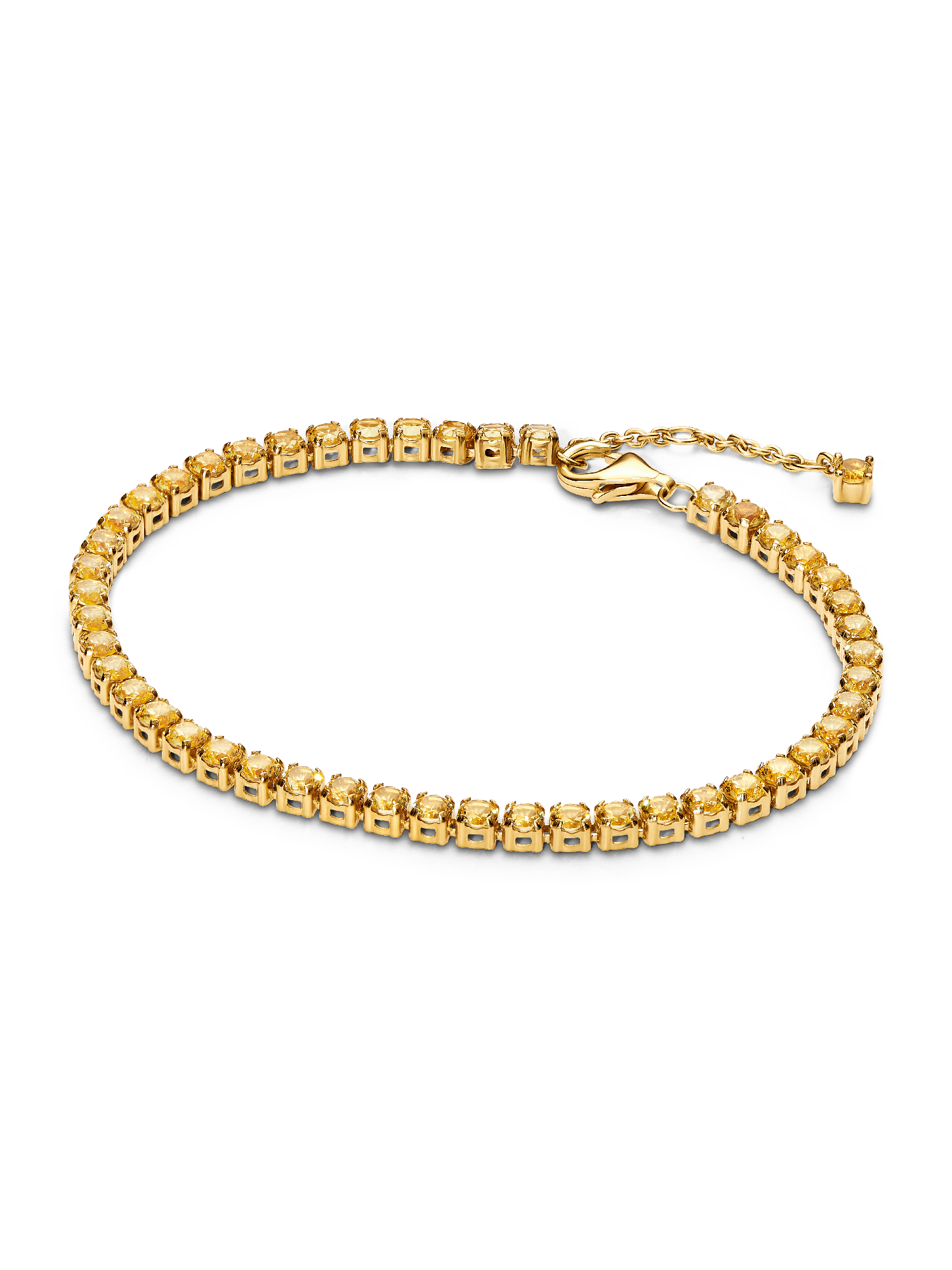 Pulsera Tenis Amarillo Brillante