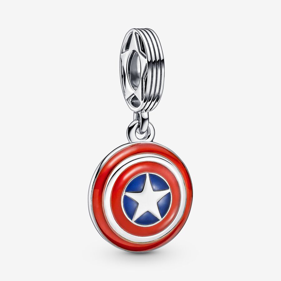 Charm Colgante Escudo Capitán América los Vengadores de Marvel image number 0