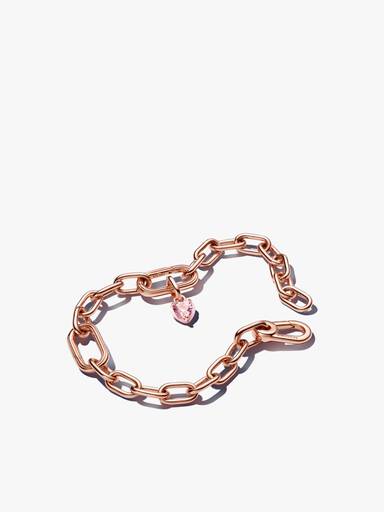 Conjunto de Pulsera corazón chakra rosa