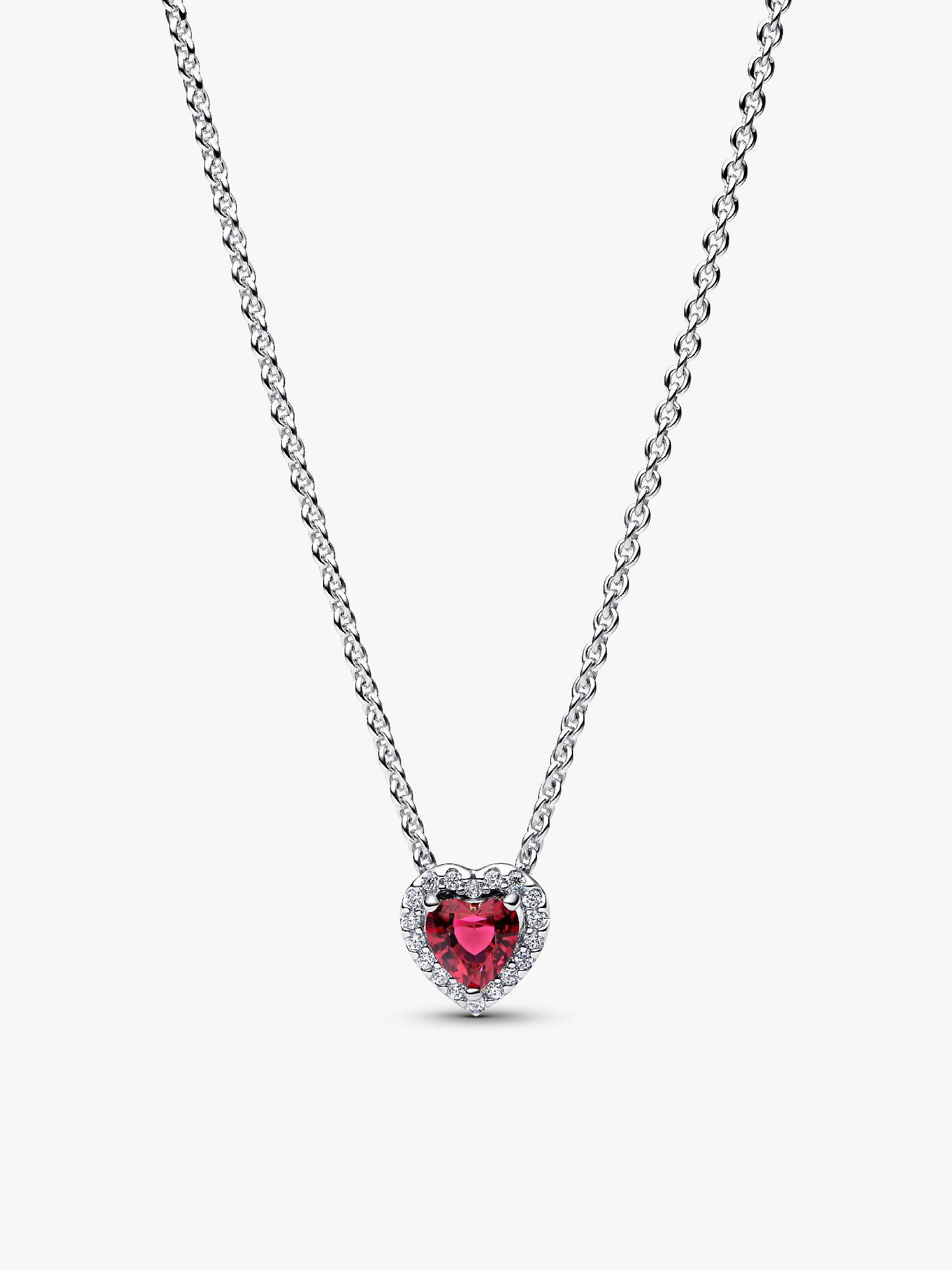 Collar Corazón Elevado Rojo