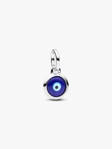 Charm Mini Colgante Grabable Ojo Turco Cristal de Murano