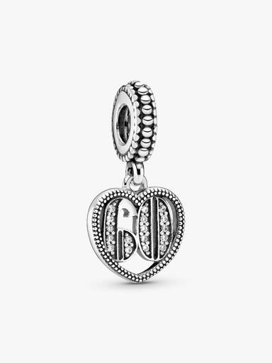Charm colgante en plata de ley 60 Años de Amor