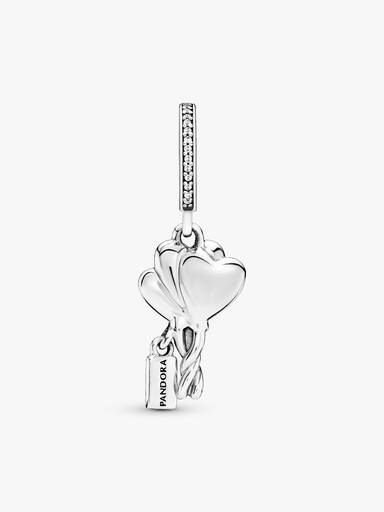 Charm colgante en plata de ley Globos de Corazón