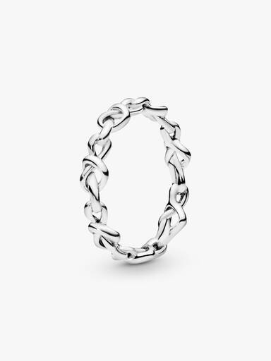 Anillo en plata de ley Corazones Anudados