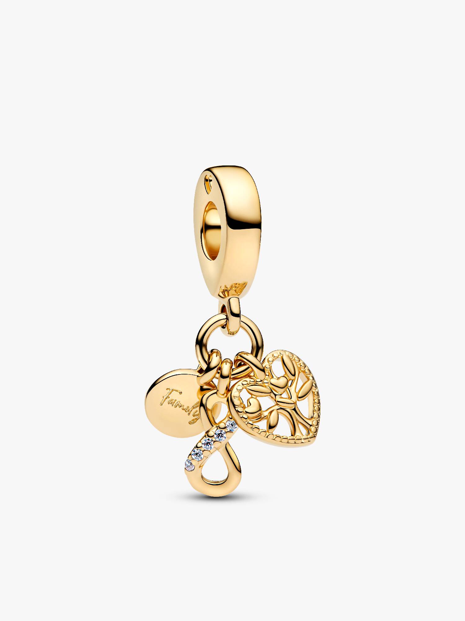 Charm Colgante Triple Infinito y Familia