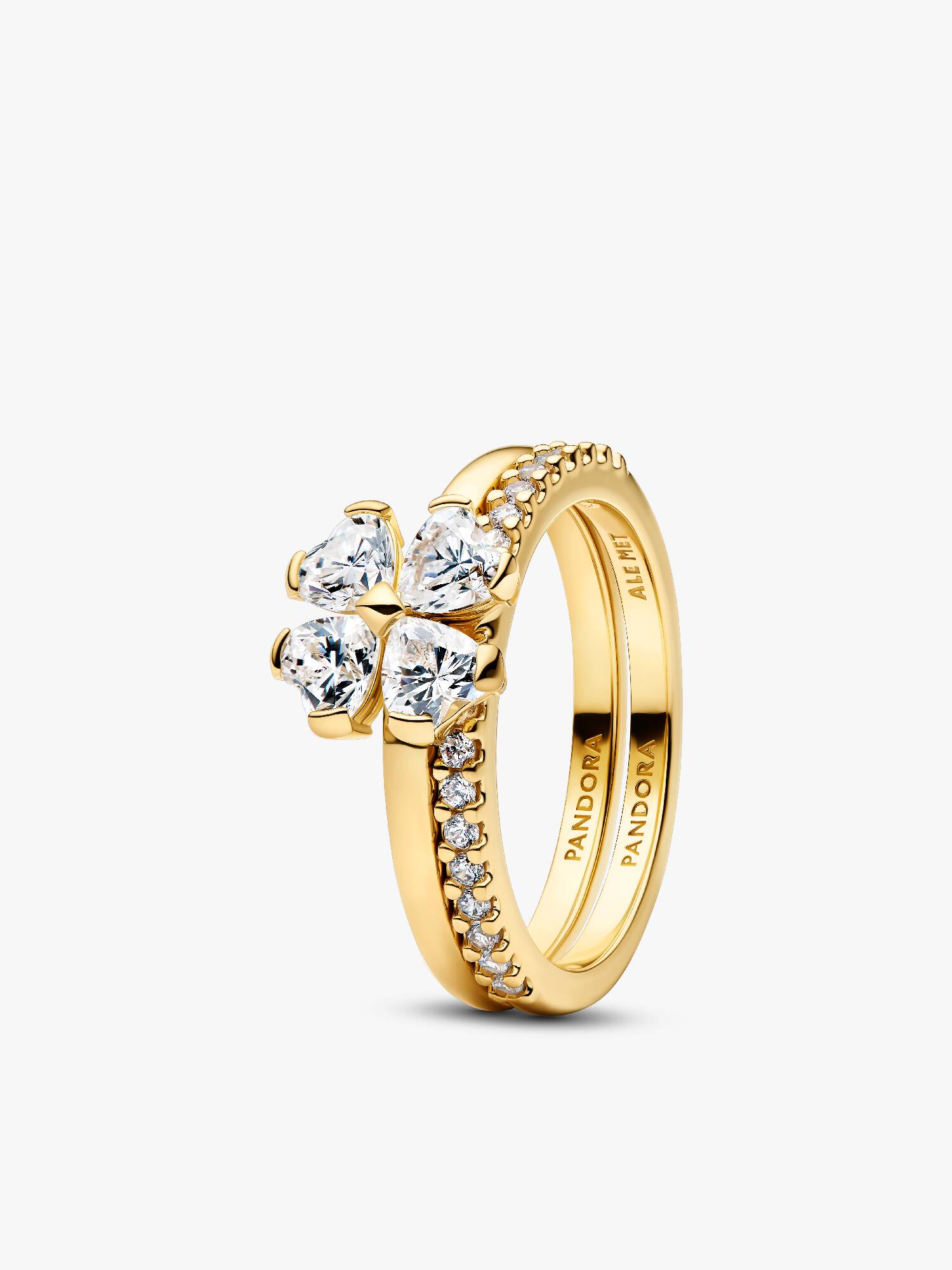 Anillo Divisible Trébol de la Suerte Brillante
