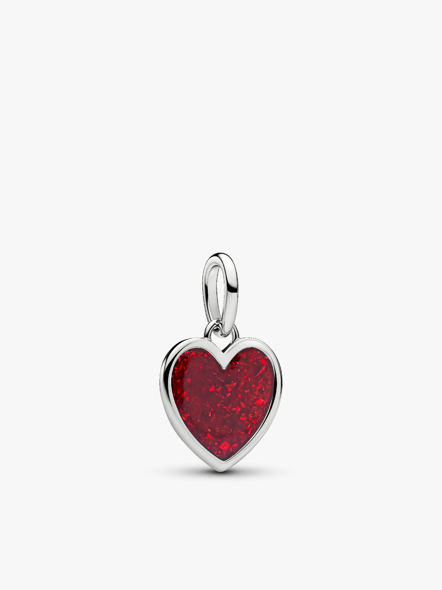 Charm Colgante Grabable Corazón Rojo
