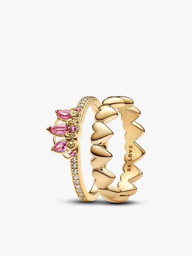 Conjunto de Anillos Princesa Corazones