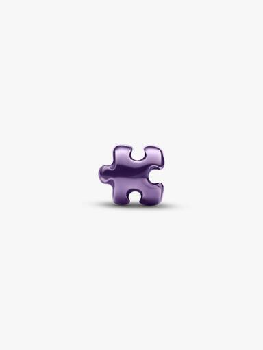 Charm Mini Pieza de Puzle Morada