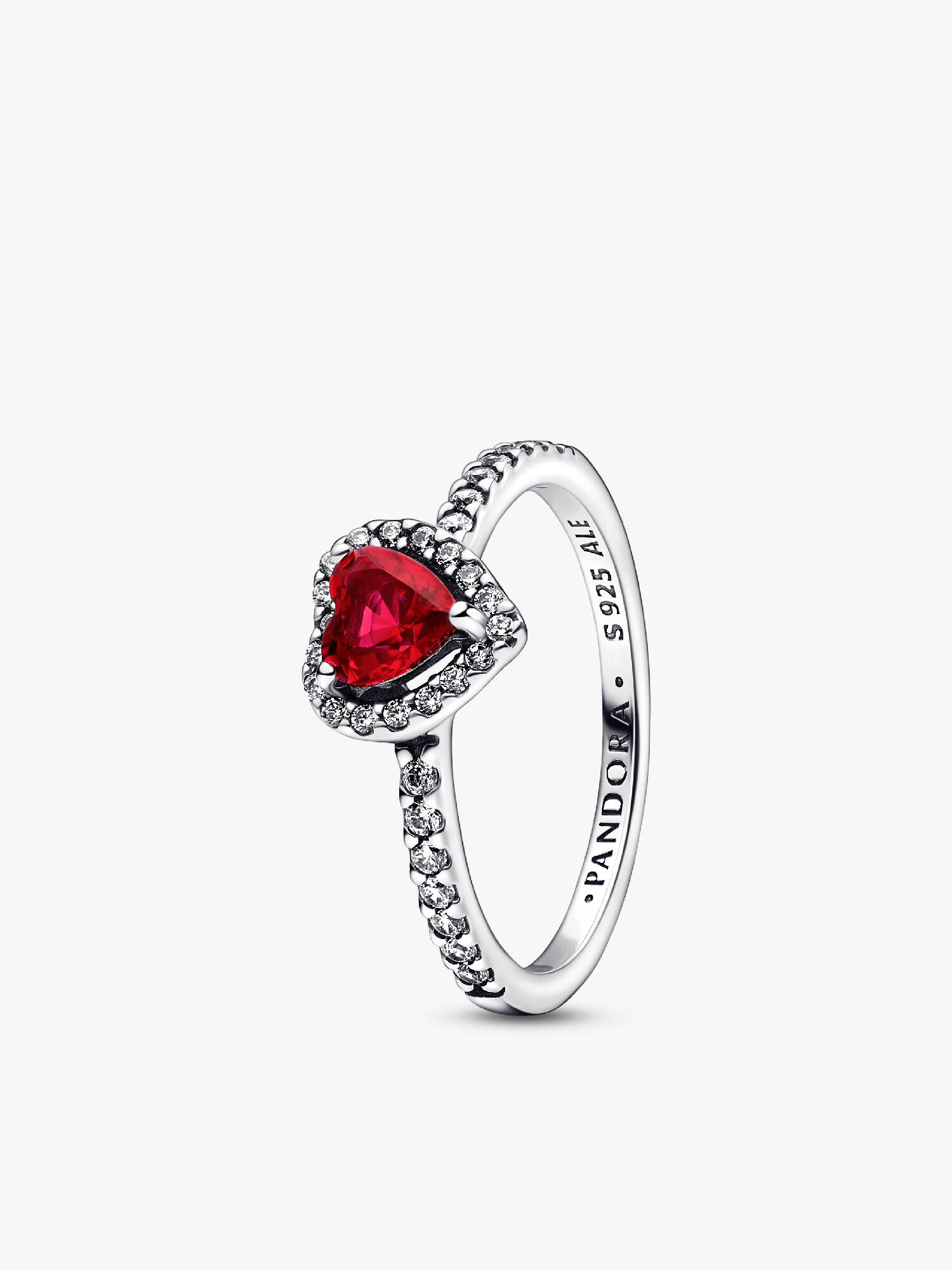 Anillo Corazón Rojo en Relieve