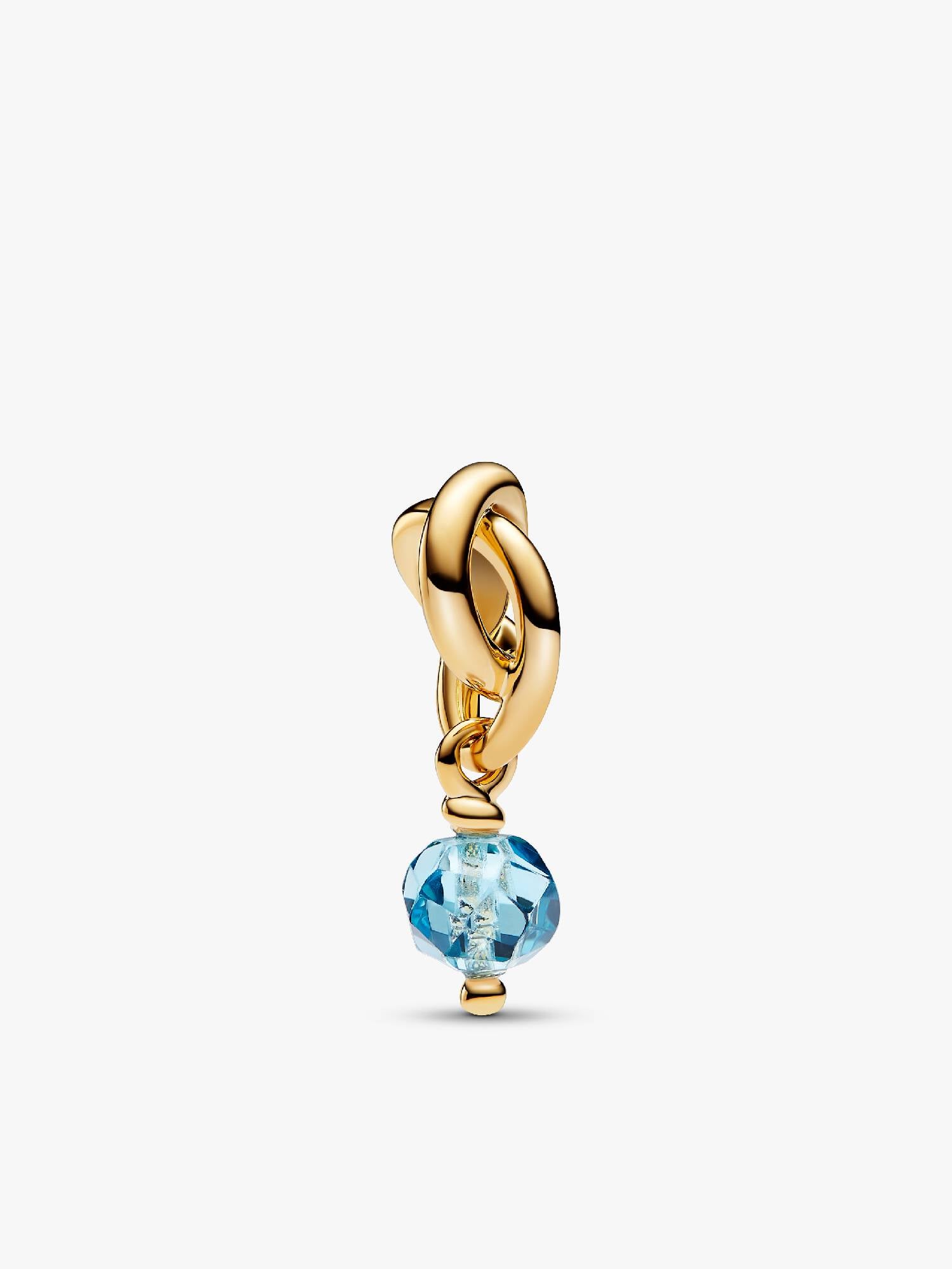 Charm Colgante Círculo Eternity Azul Aguamarina Facetado