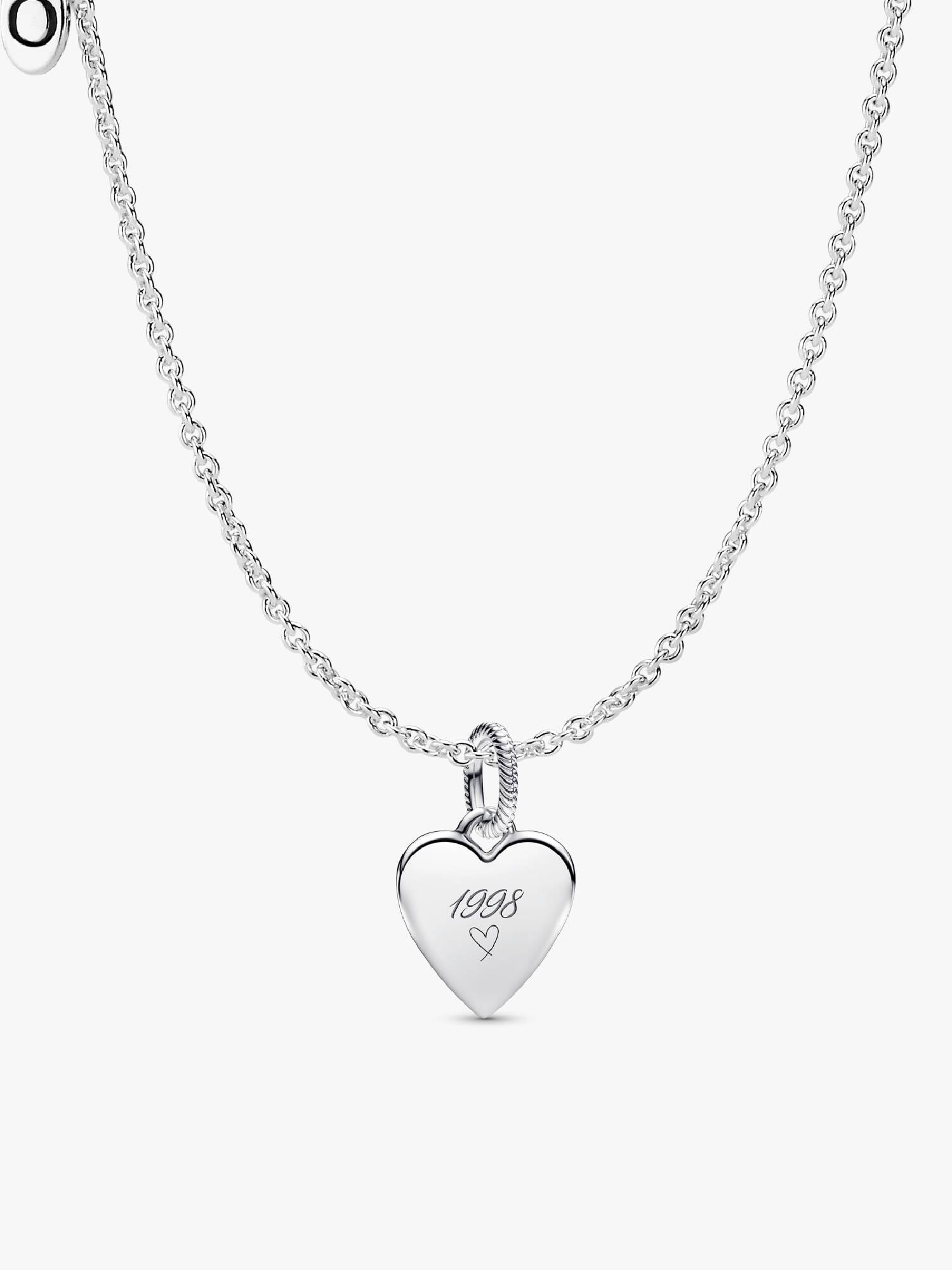 Conjunto de Regalo Cadena y Colgante Etiqueta Corazón Grabable