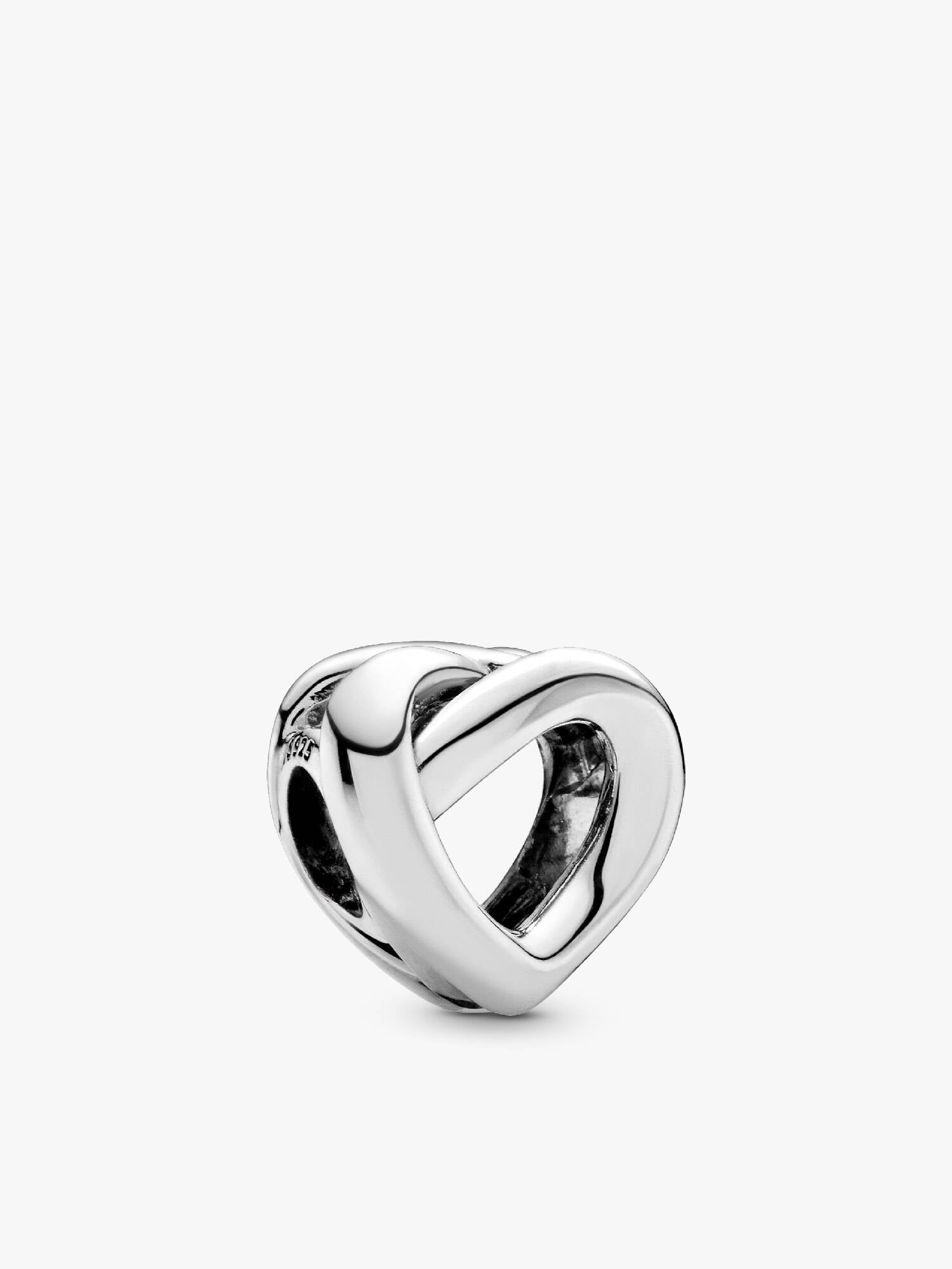 Charm en plata de ley Nudo de Corazón