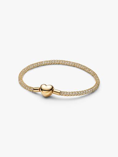 Pulsera Cadena de Tachuelas con Cierre de Corazón