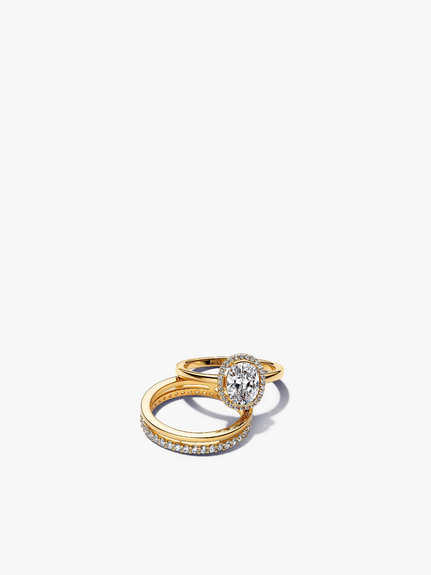 Conjunto de Regalo Gemas Halo Ovalado