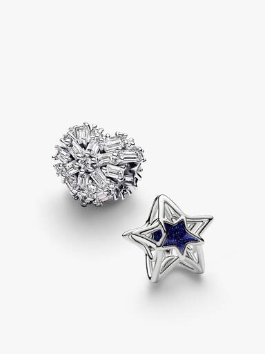 Conjunto de regalo Charms Corazón y Estrella Celestiales