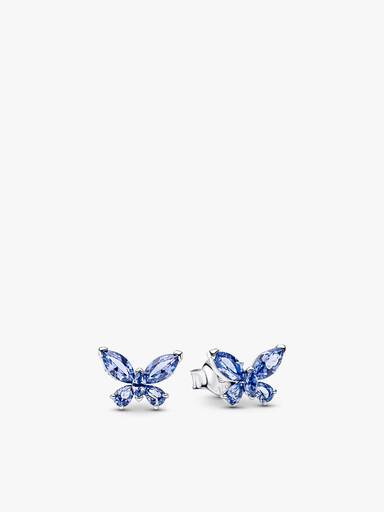 Conjunto de Regalo Collar, Pendientes y Anillo Mariposa Azul