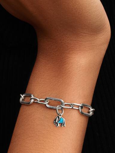 Charm Mini Colgante Elefante Azul Turquesa