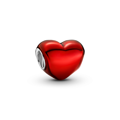 Charm Corazón Rojo Metálico